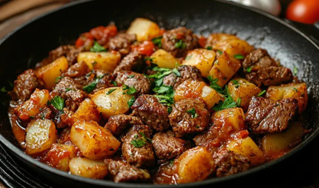 eti-kartof-makaron-ve-corekle-yemek-ziyandir